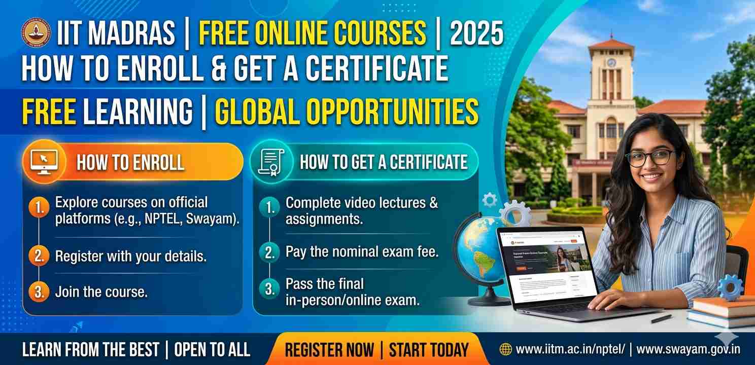 IIT Madras Free Online Courses 2025: Complete Guide to Enrol and Get a Certificate