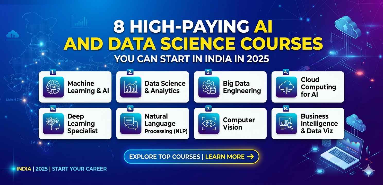 8 High-Paying AI and Data Science Courses You Can Start in India in 2025: Ultimate Guide