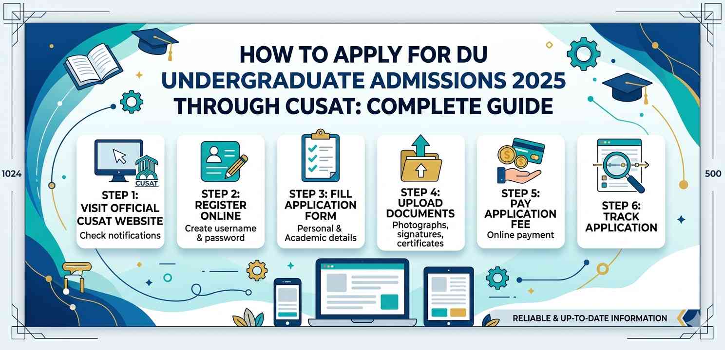 How to Apply for DU Undergraduate Admissions 2025 Through CUSAT: Easy Step-by-Step Complete Guide (2025)