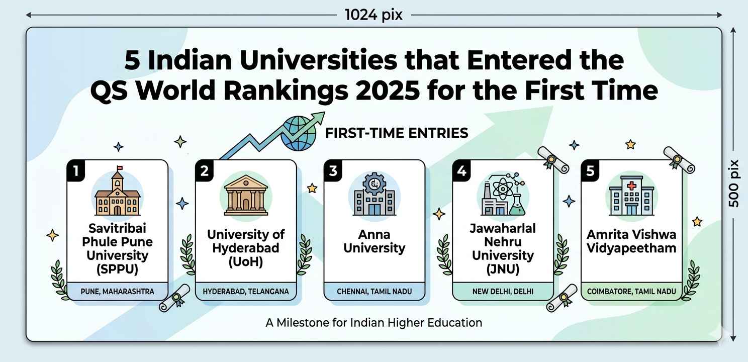 5 Indian Universities That Entered QS World Rankings 2025 for the First Time